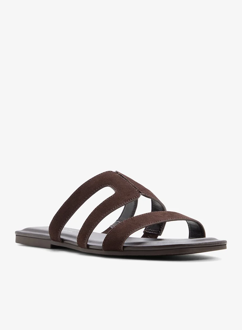 Call it Spring DARK BROWN Harleey Slip On Sandals for Women | Best Price UAE