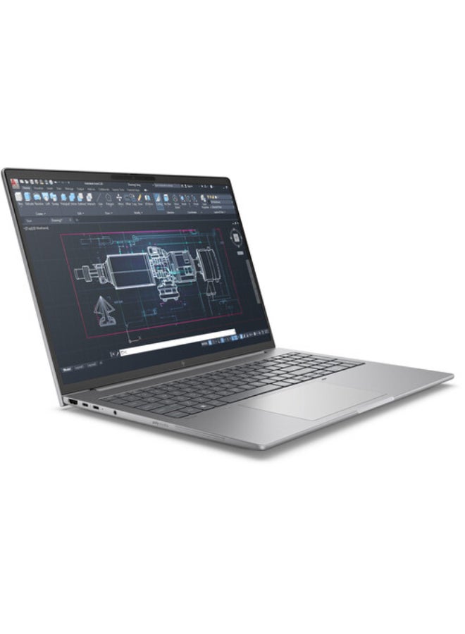 HP ZBook 8 G1i 16 Mobile Workstation With 16 Inch WQXGA (2560x1400) Display, Intel Ultra 7 265H vPro Processor/ 64GB RAM DDR5/ 4TB SSD/ Intel Arc 140T GPU With 4GB Nvidia GeForce 500 ADA Graphics/Windows 11 Pro/ + Life Time Office 2024 English Gray - Image 2