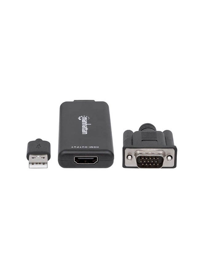VGA and USB to HDMI Converter Converts Analog VGA Video and USB Audio to a Digital HDMI Signa