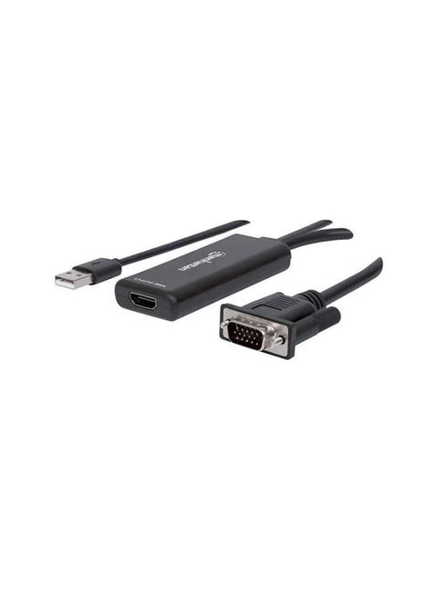 VGA and USB to HDMI Converter Converts Analog VGA Video and USB Audio to a Digital HDMI Signa