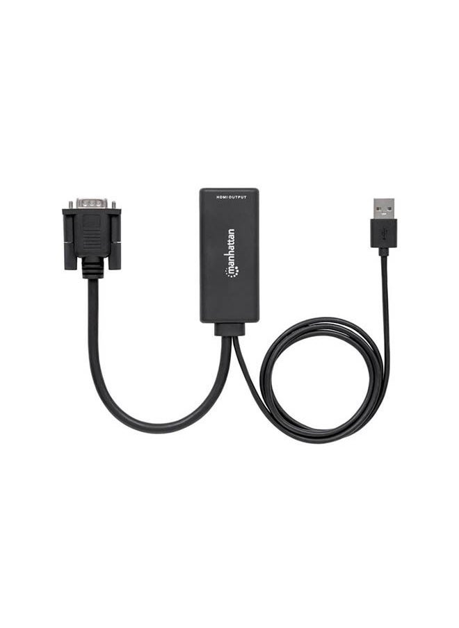 VGA and USB to HDMI Converter Converts Analog VGA Video and USB Audio to a Digital HDMI Signa
