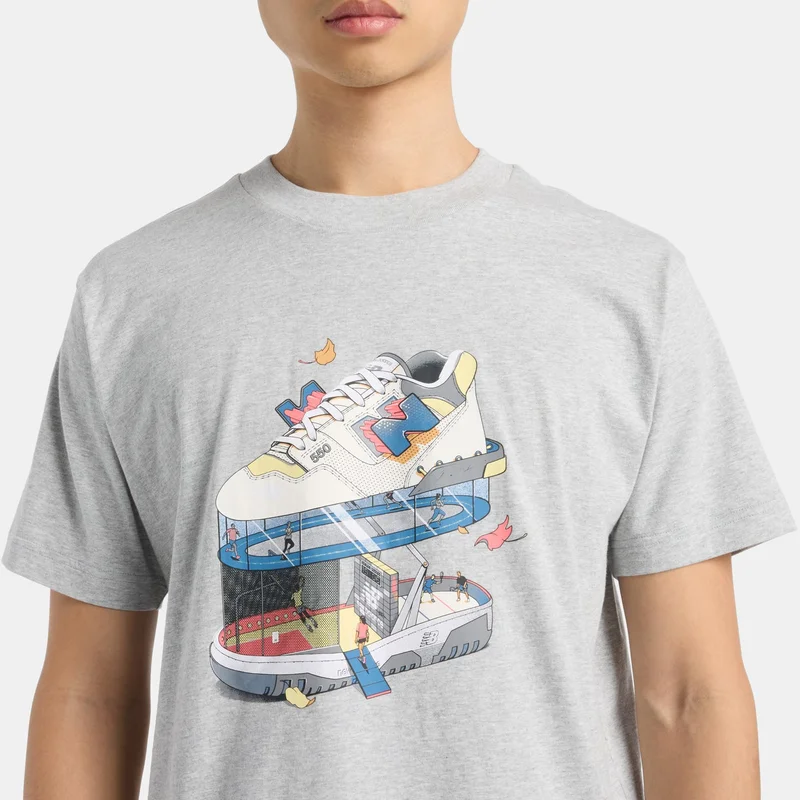 New Balance Grey Men's Fitness Center T-Shirt for Men | Best Price UAE