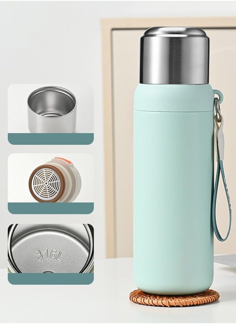 TYCOM Thermal isulated Water Bottle 600 ML Stainless Steel Double Wall Vacuum insulated Water Bottles for Hot Cold Water Gym Bottle Flask Bottle Blue.  - Image 1