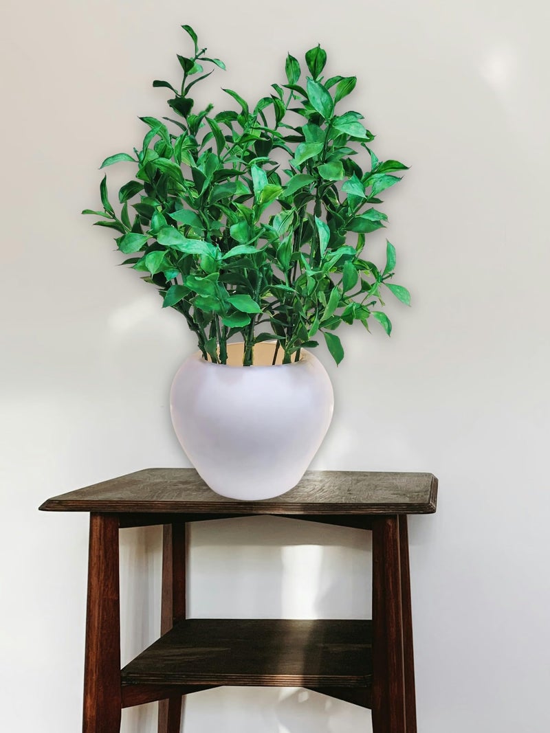 ARTSY® Artificial Plants with Pot for Home Decor, Leaves, Plants for Pot/vase, Home/Office Decor, Gift, Craft, Artificial Flowers with Pot, Combo, Pack of 1 Piece, 35 cm Height, Green Mix - Image 2