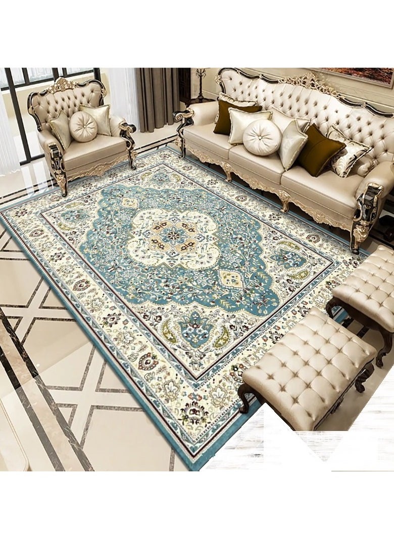 Loquat Polyester Fiber Machine Washable Persian Style Carpet  - Image 1