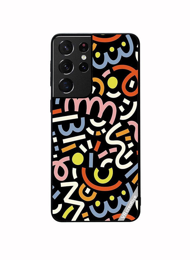 VR CREATIVE Protective Case Cover For Samsung Galaxy S21 Ultra 5G Vector Design Multicolour - Image 1