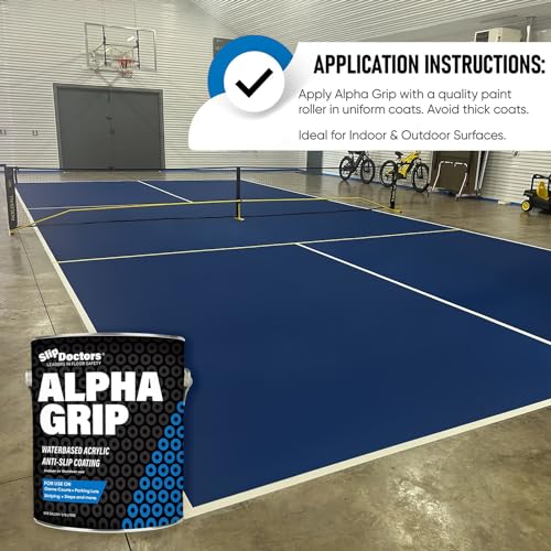 Slip Doctors Alpha Grip Non-Slip Paint for Concrete & Asphalt – Non-Skid Coating Ideal for Striping Parking Lots, Playgrounds & Pavements (Tennis Green, 1 Gallon) - Image 4