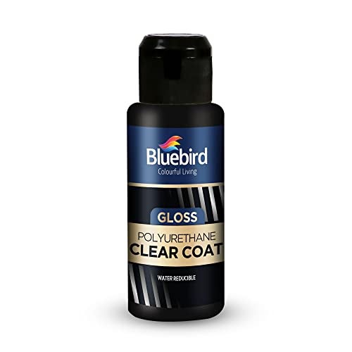 Bluebird 3.4 Fl Oz Polyurethane Clear Coat for Furniture, Paintings, Water-Based Professional Varnish (Gloss) - Image 1