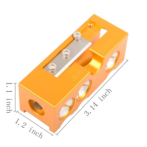 MUZOCT 10 in 1 Aluminum Pool Cue Tip Repair Tool, Pool Cue Accessories for Replacement and Shaping Cue Tips Golden - Image 5