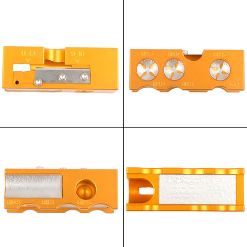 MUZOCT 10 in 1 Aluminum Pool Cue Tip Repair Tool, Pool Cue Accessories for Replacement and Shaping Cue Tips Golden - Image 3