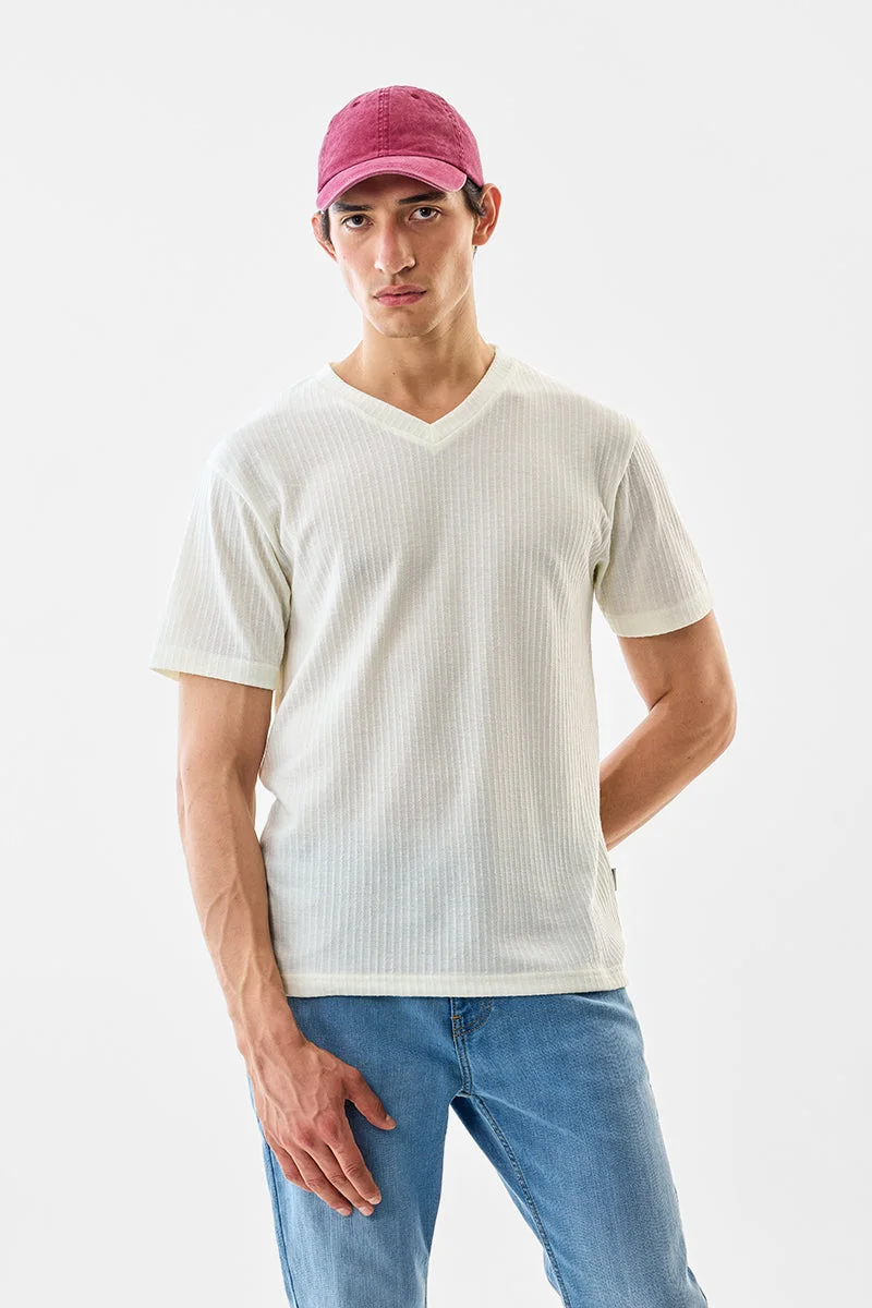 SNITCH V Neck Stretch Regular Fit T-Shirt