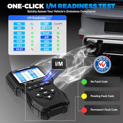 VEHLIVE OBD2 Scanner Diagnostic Tool, Check Engine Light Car Code Reader with Reset, Battery Tester, Live Data, Freeze Frame, I/M Readiness, Car Scanner Diagnostic Tool for All OBDII Car After 1996 - Image 3