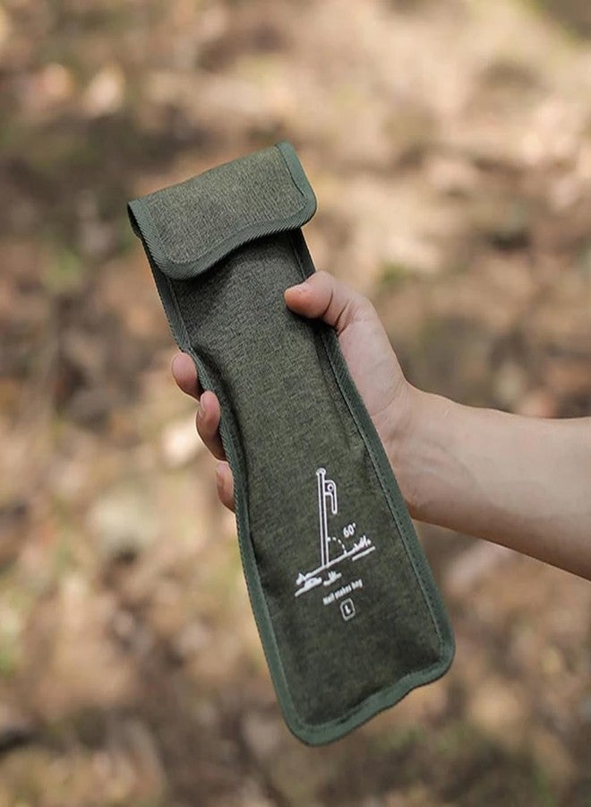 DraCra 2 Pack Tent Stakes Bag Camping Spikes Pegs Storage Organizer Sleeve Holder Protector Pouch Pocket for 8''-12'' Steel Nails Stake Ground Anchors Hammer Tents Camp Canopy Outdoor Hiking - Image 4
