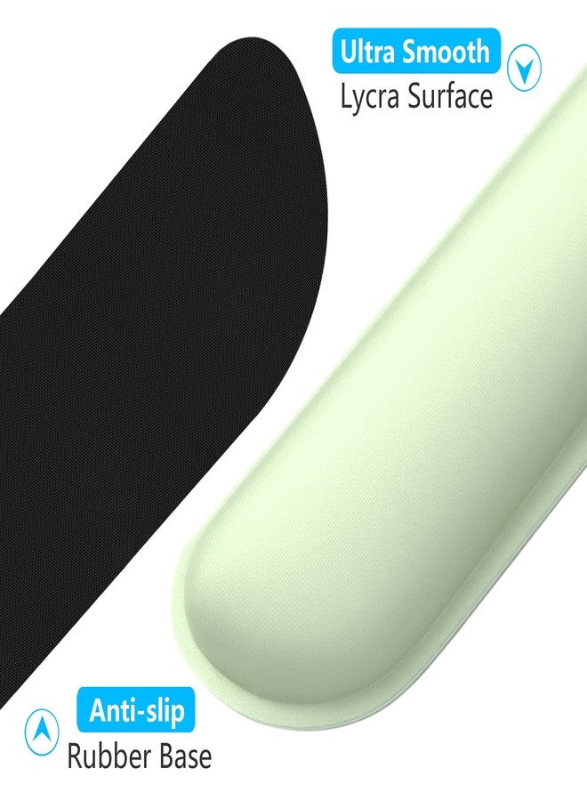 Dapesuom Enlarge Keyboard Wrist Rest Pad, Memory Foam Wrist Rest for Computer Keyboard, Ergonomic Keyboard Mouse Wrist Support for Typing Pain Relief, Comfort for Office, Gaming, Lake Green - Image 4