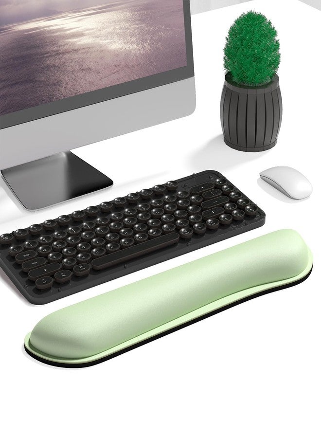 Dapesuom Enlarge Keyboard Wrist Rest Pad, Memory Foam Wrist Rest for Computer Keyboard, Ergonomic Keyboard Mouse Wrist Support for Typing Pain Relief, Comfort for Office, Gaming, Lake Green - Image 2