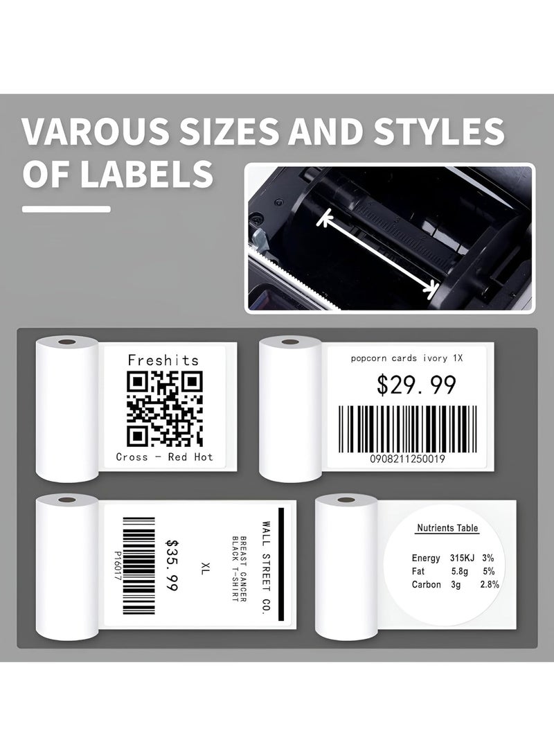 LIXES Label Makers M110, Barcode Label Printer Bluetooth Label Maker, Portable Thermal Printer for Small Business, Address, Barcode, Logo Clothing, Mailing, Sticker Printer for Phones & PC Black  - Image 4