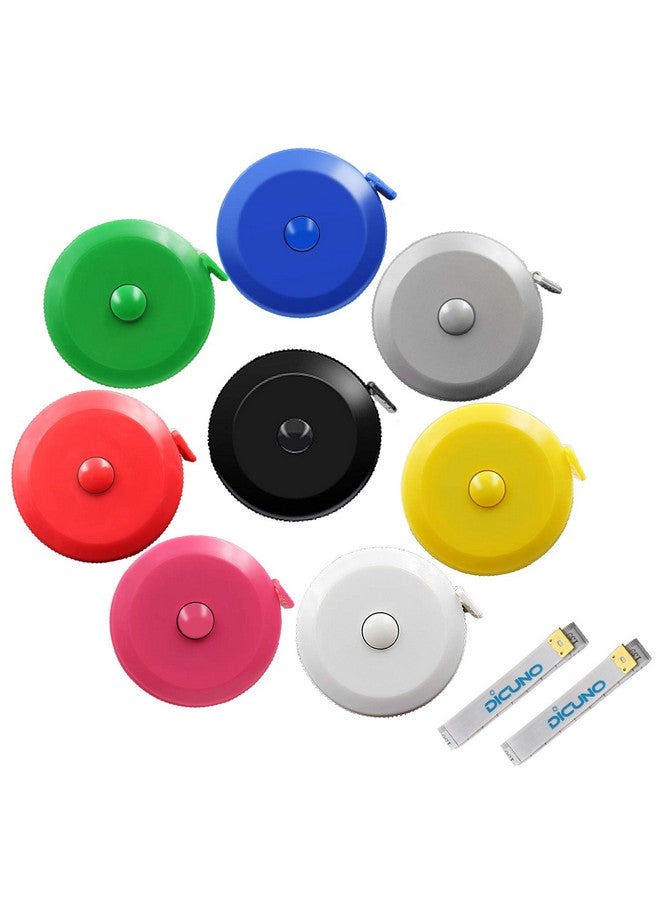 DiCUNO 60 Inch 1.5 Meter Soft Retractable Measuring Tape Pocket Body Tailor Sewing Craft Cloth Tape Measure (8 Colors Package) - Image 1