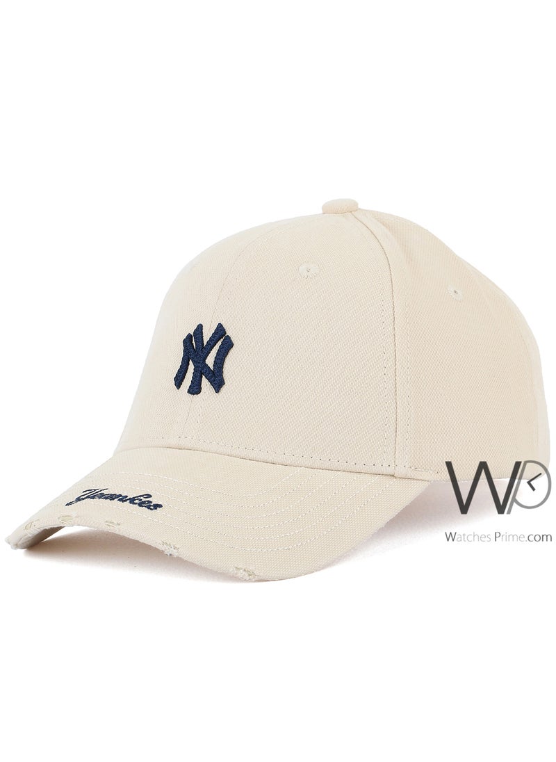 NEW ERA New Era New York Yankees NY Baseball Cap Light cream Color Cotton Hat For Men  - Image 1