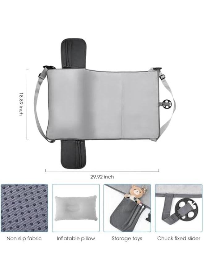Toddler Airplane Travel Bed, Kids Airplane Seat Extender Travel Seat Inflatable Airplane Foot Rest Portable Airplane Travel Bed