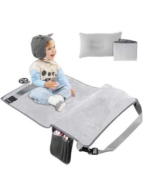 Toddler Airplane Travel Bed, Kids Airplane Seat Extender Travel Seat Inflatable Airplane Foot Rest Portable Airplane Travel Bed