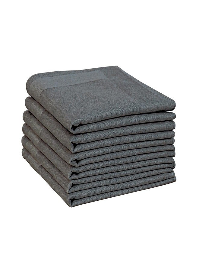Bycc Bynn Men's Handkerchiefs Soft Cotton Solid Colour Classic Hankie (6, Dark Gray) - Image 1