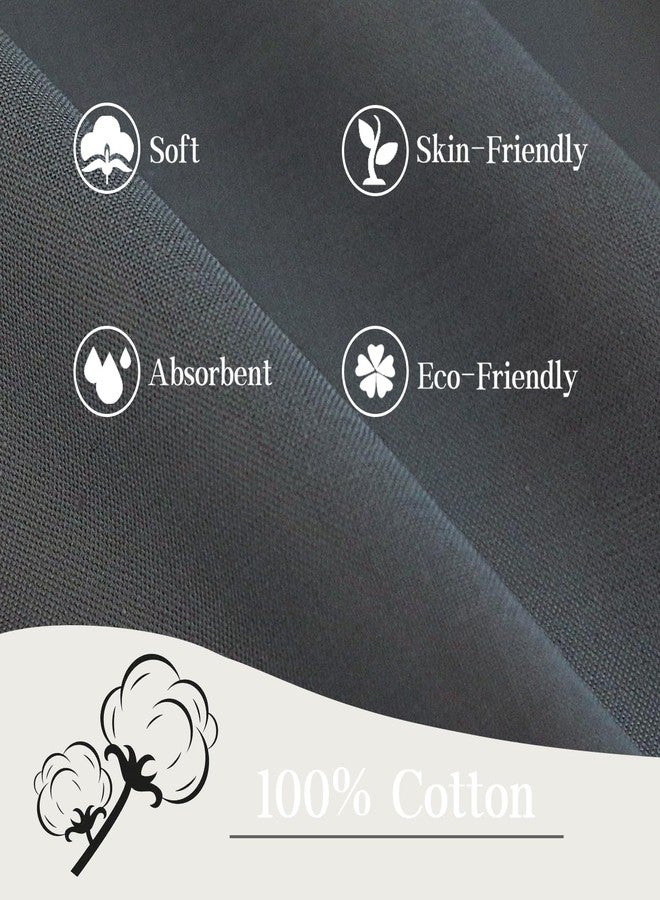 Bycc Bynn Men's Handkerchiefs Soft Cotton Solid Colour Classic Hankie (6, Dark Gray) - Image 4
