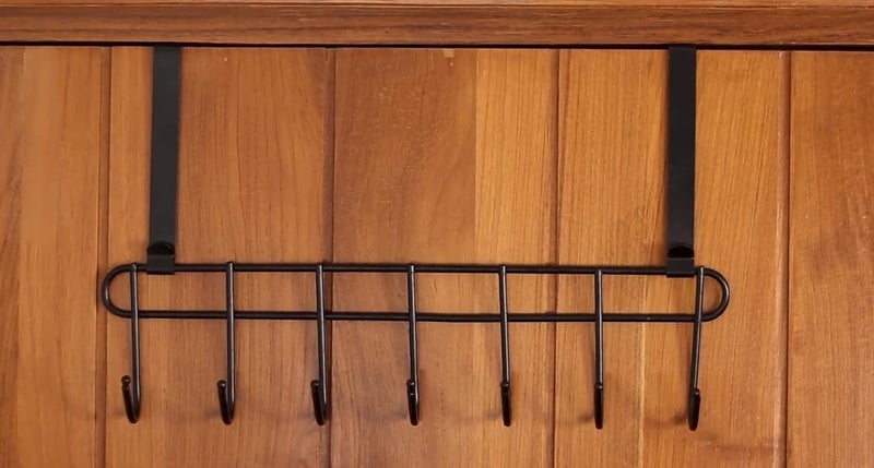 Solitude Pack of 3 Multi - Alloy Steel Functional Heavy Duty Stainless Steel Over The Door Hook Hanger Organizer, Wall Hook Rack, No Drilling Required (Black) - Image 1