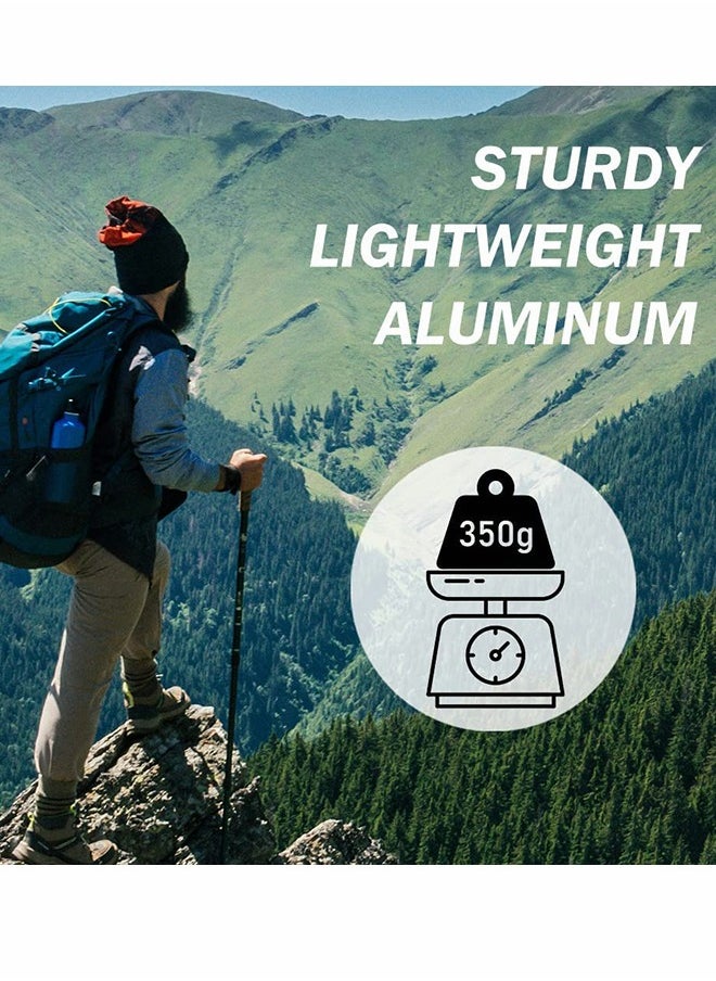 GROIC Trekking Poles Lightweight Aluminum Hiking Walking Sticks, Adjustable Collapsible Shock Absorbing Quick & Twist Lock Trekking Pole with Soft Grip for Men Women Hiking Backpacking  - Image 5