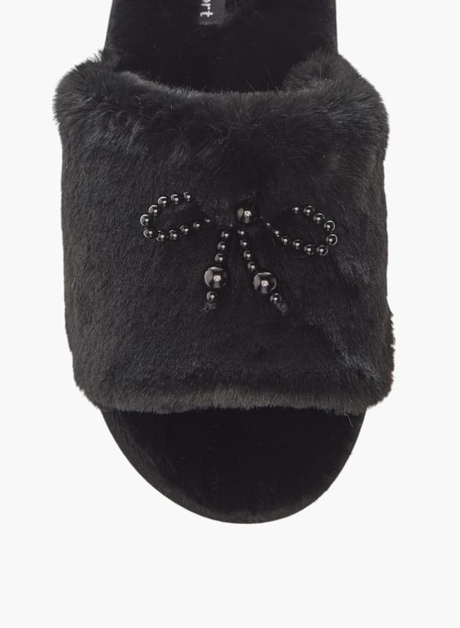 Le Confort Womens Bow Applique Slip-On Slippers  - Image 2