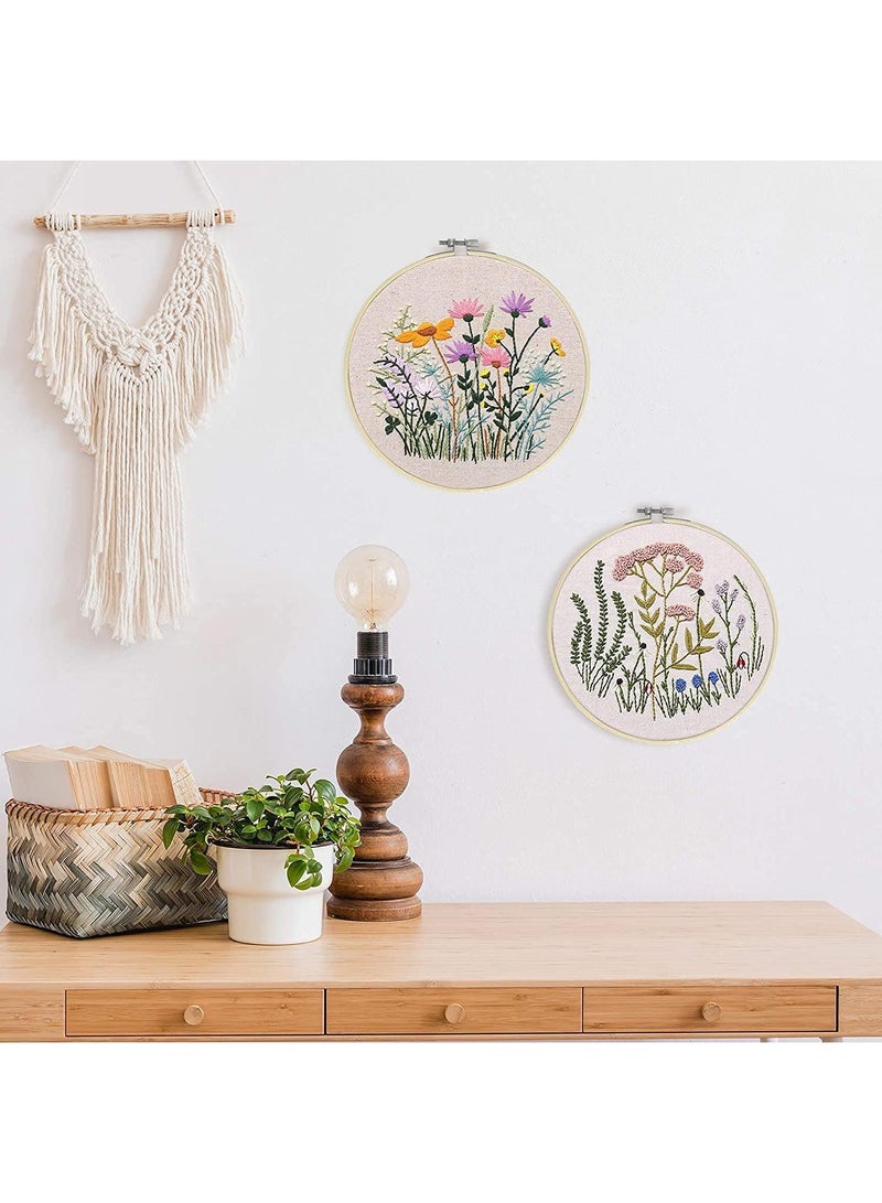 Sweet seven طقم بدء التطريز الكامل: 4 عبوات مع حلقة، خيوط ملونة، مقصات، وتعليمات - مثالي للمبتدئين من جميع الأعمار - أطقم تطريز يدوية للبالغين والأطفال - Image 3