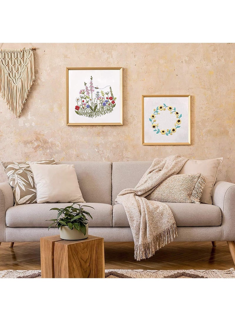 Sweet seven طقم بدء التطريز الكامل: 4 عبوات مع حلقة، خيوط ملونة، مقصات، وتعليمات - مثالي للمبتدئين من جميع الأعمار - أطقم تطريز يدوية للبالغين والأطفال - Image 5