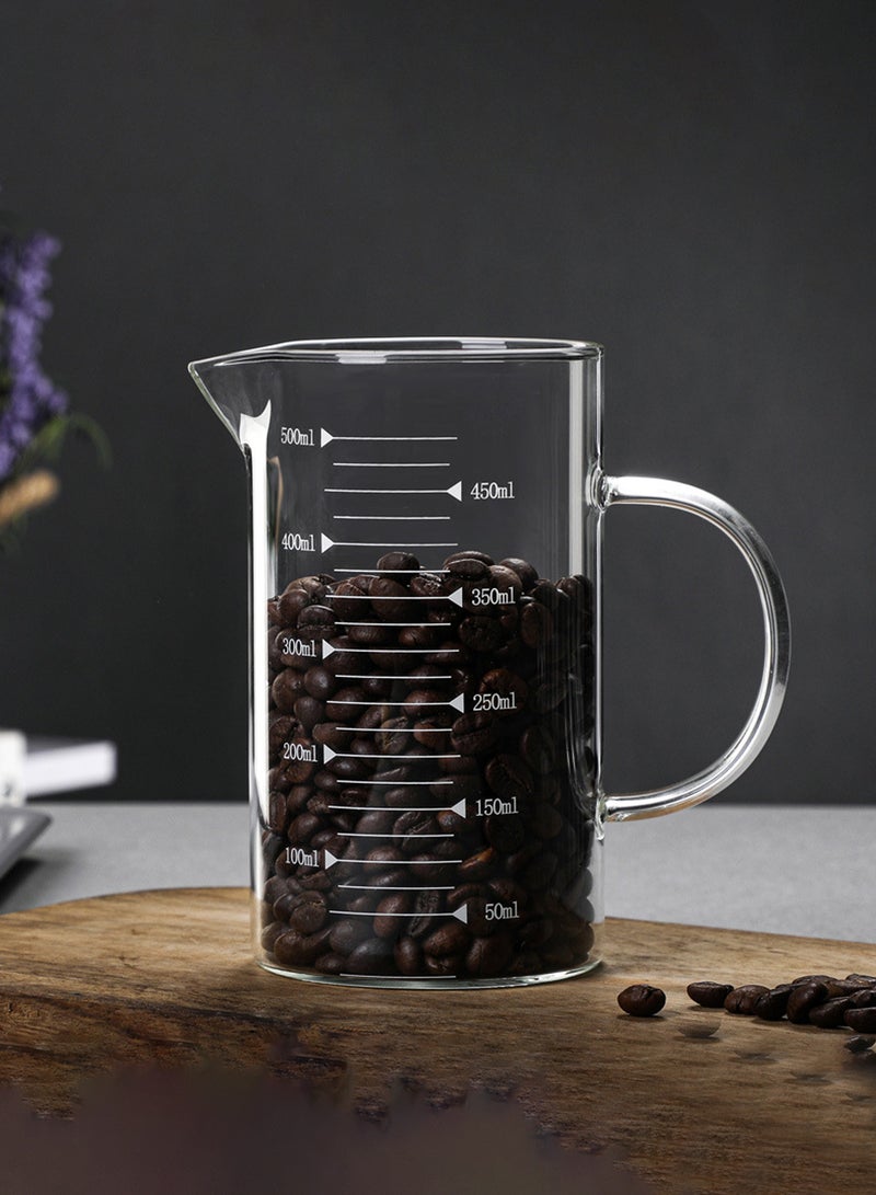 Transparent 500Ml Glass Measuring Cup With Handle & Clear Measurement Marks – Ideal For Baking, Cooking & Precise Liquid Ingredients Measuring - Image 1