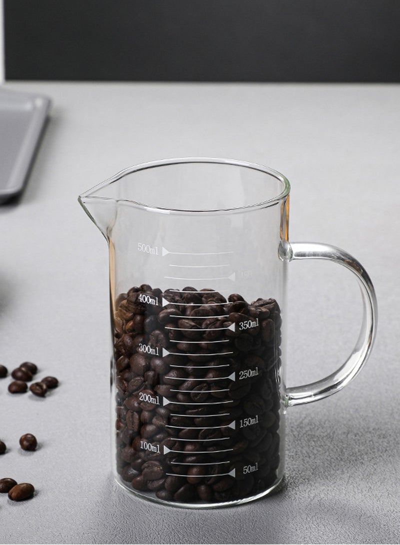 Transparent 500Ml Glass Measuring Cup With Handle & Clear Measurement Marks – Ideal For Baking, Cooking & Precise Liquid Ingredients Measuring - Image 3