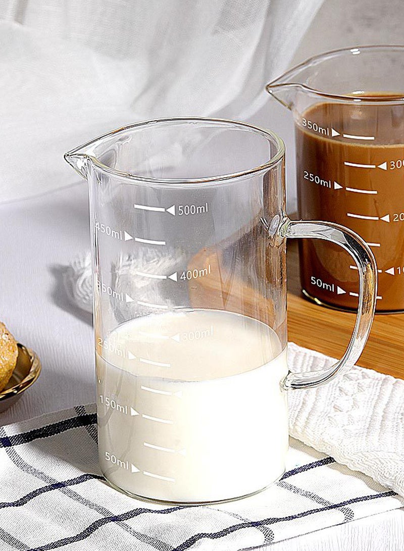 Transparent 500Ml Glass Measuring Cup With Handle & Clear Measurement Marks – Ideal For Baking, Cooking & Precise Liquid Ingredients Measuring - Image 5