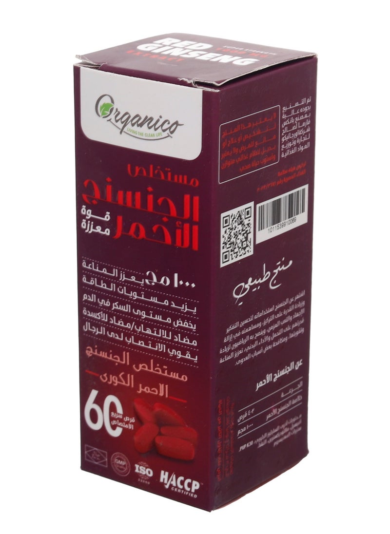 60 Tablet Red Ginsing Extract 1000 Mg
