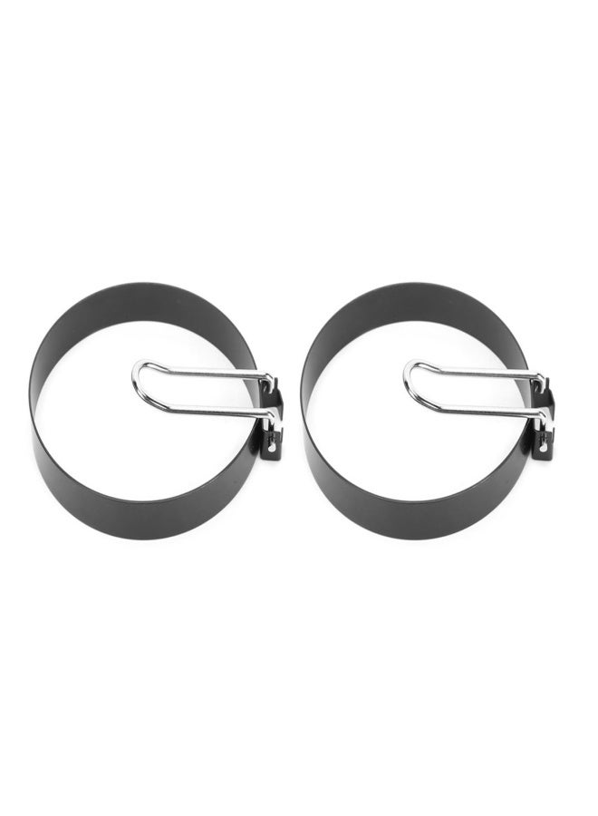 2pcs Stainless Steel Round Non-Stick Egg Shaper Frying Pan Ring Mold Accessory Kitchen Utensils - Image 1