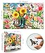 MINIWAN Spring Garden Butterfly 500 Piece Jigsaw Puzzle for Adults Vintage Colorful Flower Art Tulips Sunflowers Puzzle with Letters on Back Fun Family Challenging Games Gift for Seniors 23x15 - Image 4
