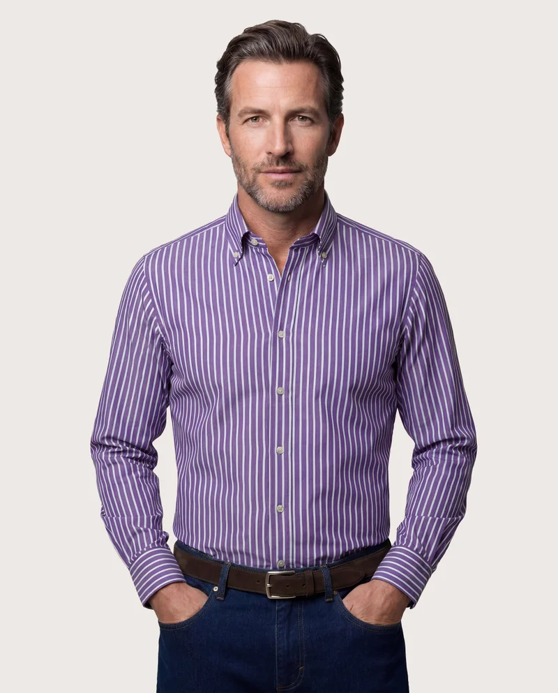 كاميتشسما Striped Poplin Shirt