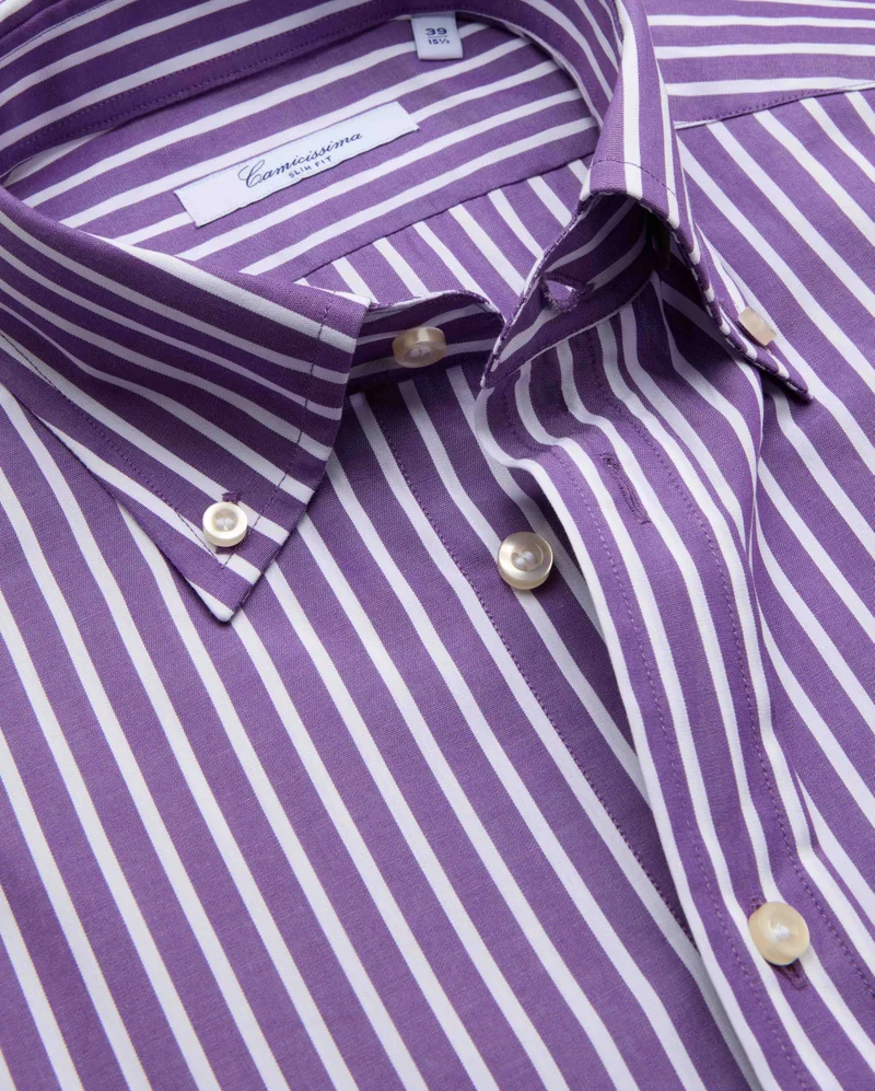 كاميتشسما Striped Poplin Shirt