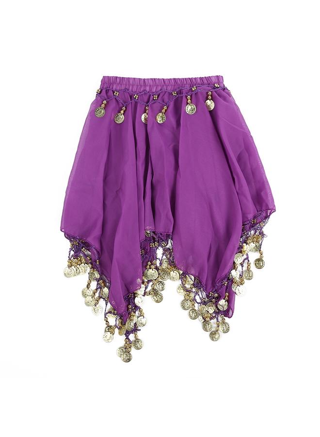 Kids Girls Belly Dance Costume Set Halloween Outfit Indian Dance Clothes (Deep purple)