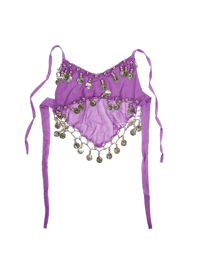 Kids Girls Belly Dance Costume Set Halloween Outfit Indian Dance Clothes (Deep purple)