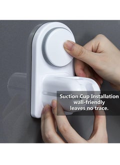 Excefore Shower Head Holder, Adjustable Suction Shower Head Holder, Shower Wand Bracket Shower Wall Mount Holder, Adjustable Shower Base, Punch Free, White  - Image 5