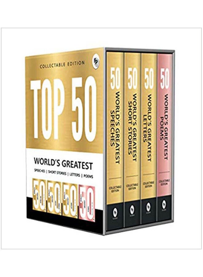 أفضل 50 قصة قصيرة، خطابات، رسائل وشعر في العالم، إصدار قابل للجمع (مجموعة من 4 كتب)