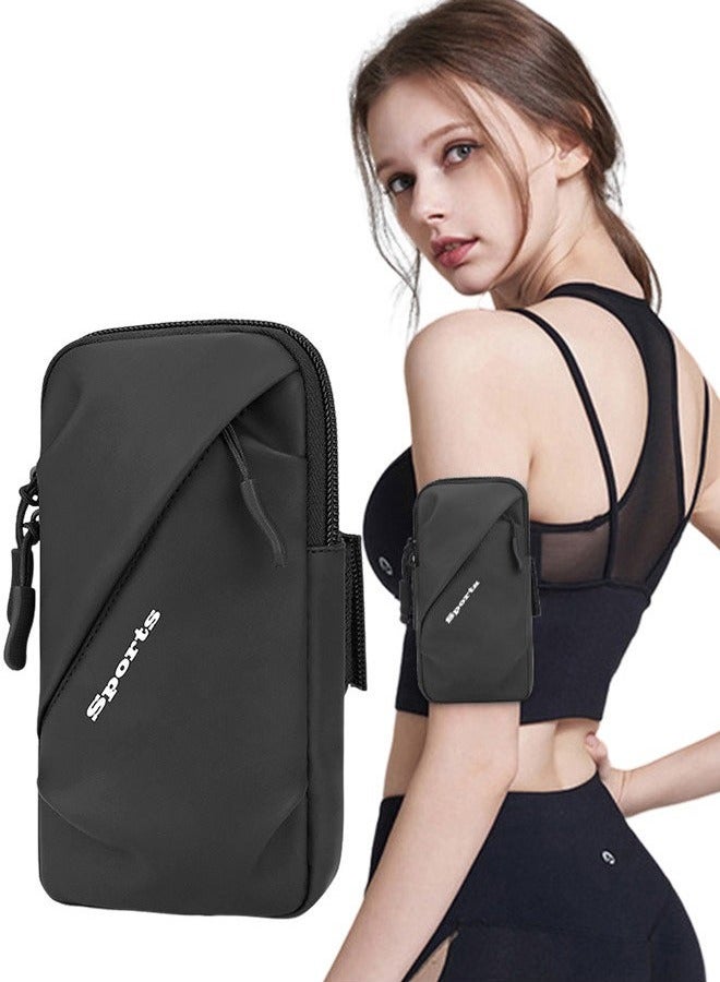 Generic Cell Phone Arm Band Mobile Phone Holder Sports Arm Bag, Waterproof Phone Arm Case, Running Phone Armband, Outdoor Running Bag for Smartphones up to 7 Inches, Black  - Image 1