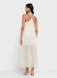 ONLY Oleena Strap Sequins Maxi Dress  - Image 2