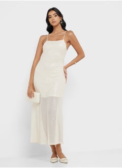 ONLY Oleena Strap Sequins Maxi Dress  - Image 1