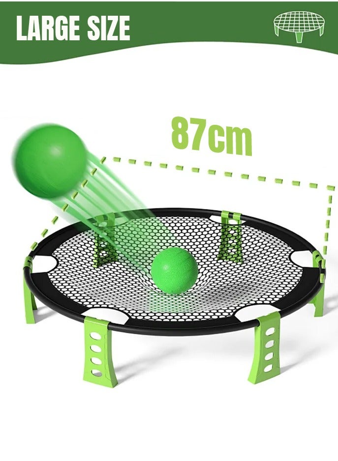 Sumkyle Mini Volleyball Outdoor Team Game Set (Includes 2 Balls, Inflator, Carrying Bag and Rules) - Outdoor Lawn, Beach and Tailgate Round Net Game for Kids, Teens and Adults - Image 5