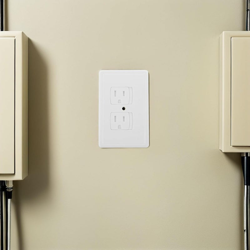 4pcs Proofing Self-closing Electrical Outlet Covers, Anti-electric Shock Safety Plug Protectors for Standard Wall Sockets, White Socket Cover Plates for Safety - Image 4