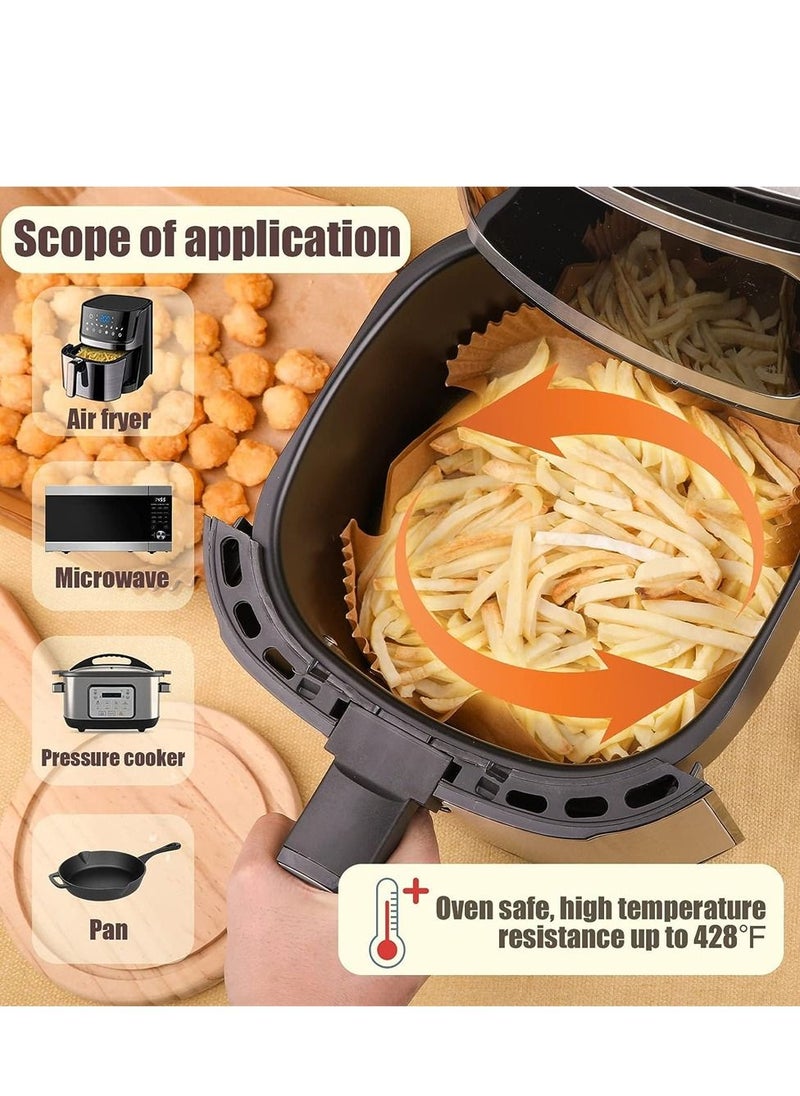 EHOME Air Fryer Liners 100 PCS Non-Stick Disposable Square Cooking Greaseproof Paper Parchment Paper Liner Compatible(7.9IN)  - Image 2
