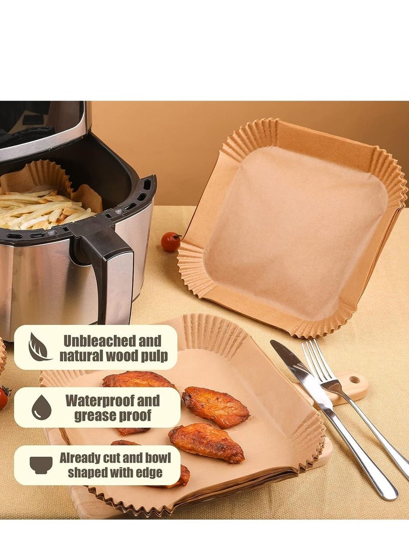 EHOME Air Fryer Liners 100 PCS Non-Stick Disposable Square Cooking Greaseproof Paper Parchment Paper Liner Compatible(7.9IN)  - Image 4